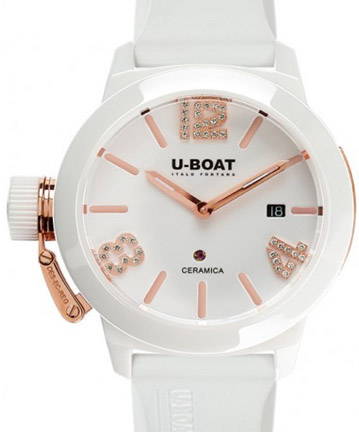 U-BOAT Classico 7125 Ceramic White and Rose Gold Replica watch